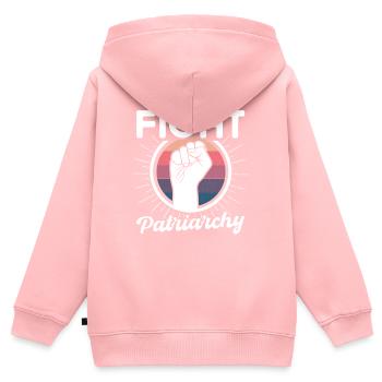 Ermächtigung Gleichberechtigung der Geschlechter F - Kinder Premium Organic Zip Hoodie - Rosa - Hinten - AI Model Kid Female (0cm)