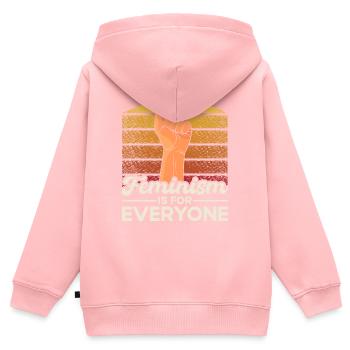 Rechte der Frauen Feministisch Ermächtigung Gesche - Kinder Premium Organic Zip Hoodie - Rosa - Hinten - AI Model Kid Female (0cm)