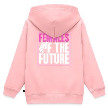 Ligestilling mellem kønnene Ligestilling mellem kønnene - Premium børne zip-hættetrøje økologisk - rosa - Bagpå - AI Model Kid Female (0cm)