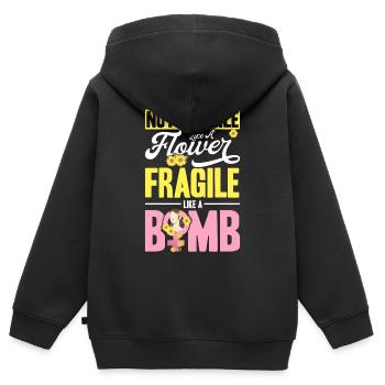 Gender equality Gender equality - Kids Premium Organic Zip-up Hoodie - black - Back - AI Model Kid Male (0cm)