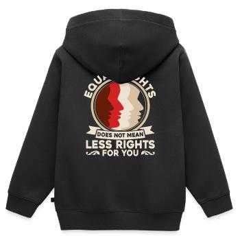 Feminismus Feministisch Gleichberechtigung der Ges - Kinder Premium Organic Zip Hoodie - Schwarz - Hinten - AI Model Kid Male (0cm)