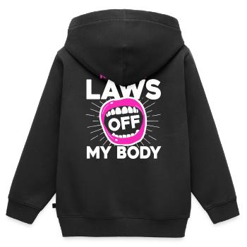 Feminismus Feministisch Gleichberechtigung der Ges - Kinder Premium Organic Zip Hoodie - Schwarz - Hinten - AI Model Kid Male (0cm)