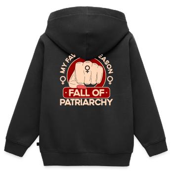 Women's rights Equal rights - Kids Premium Organic Zip-up Hoodie - black - Back - AI Model Kid Male (0cm)