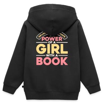 Droits des femmes Autonomisation féministe - Sweat Premium à capuche zippé enfant bio - noir - Dos - AI Model Kid Male (0cm)