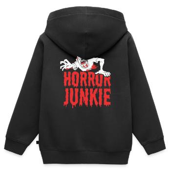 horror movie horror movie horror movie gift - Kids Premium Organic Zip-up Hoodie - black - Back - AI Model Kid Male (0cm)