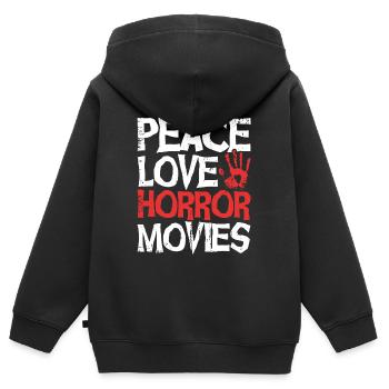 horror movie horror movie horror movie gift - Kids Premium Organic Zip-up Hoodie - black - Back - AI Model Kid Male (0cm)