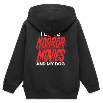 horror movie horror movie horror movie gift - Kids Premium Organic Zip-up Hoodie - black - Back - AI Model Kid Male (0cm)