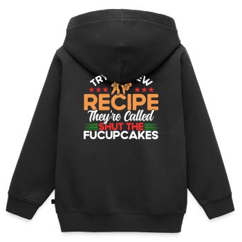 Weihnachtsbäckerei Lebkuchen Lebkuchen backen Gesc - Kinder Premium Organic Zip Hoodie - Schwarz - Hinten - AI Model Kid Male (0cm)
