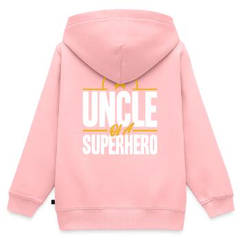 Gelbe Schleife Überlebender von Kinderkrebs Unters - Kinder Premium Organic Zip Hoodie - Rosa - Hinten - AI Model Kid Female (0cm)