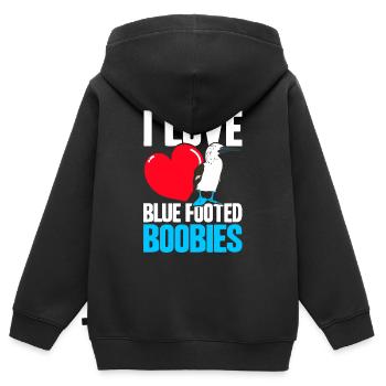 Tölpelvogel Seevogel Tölpel Geschenk - Kinder Premium Organic Zip Hoodie - Schwarz - Hinten - AI Model Kid Male (0cm)