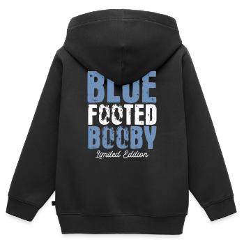 Seevogel Tölpel Blaufußtölpel Geschenk - Kinder Premium Organic Zip Hoodie - Schwarz - Hinten - AI Model Kid Male (0cm)