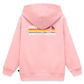 Didgeridoo Dubstep Before It Was Mainstream - Kinder Premium Organic Zip Hoodie - Rosa - Hinten - AI Model Kid Female (0cm)