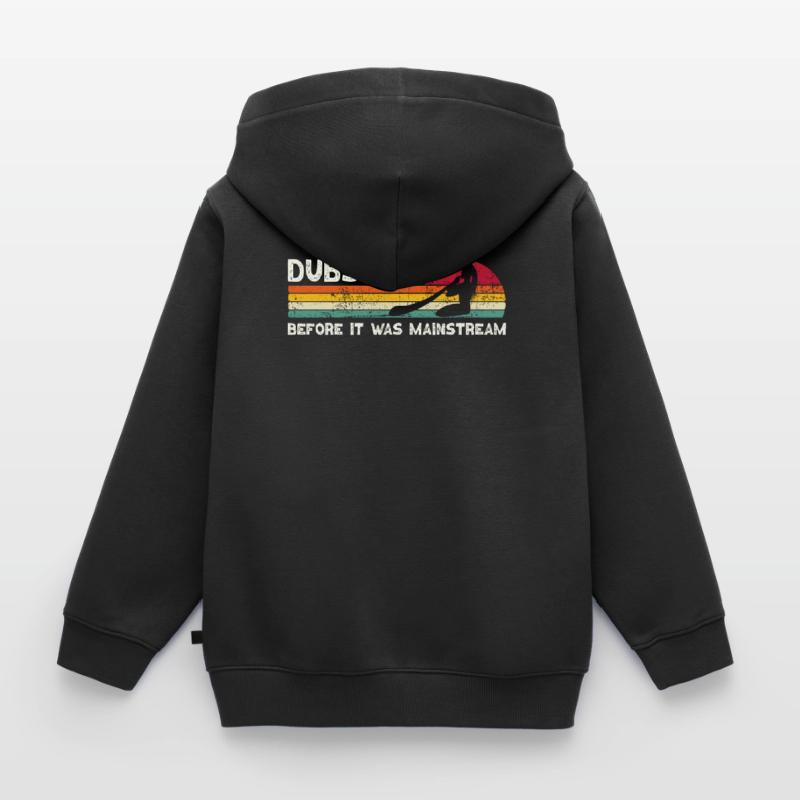 Didgeridoo Dubstep Before It Was Mainstream Kids Premium Organic Zip-up Hoodie