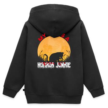 horror movie horror movie horror movie gift - Kids Premium Organic Zip-up Hoodie - black - Back - AI Model Kid Male (0cm)