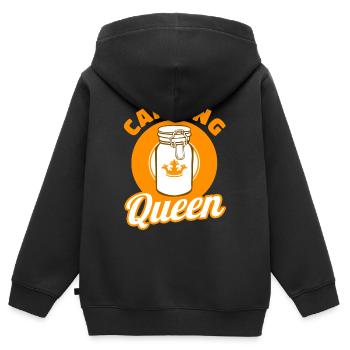 Canning Queen Einmachen Geschenk - Kinder Premium Organic Zip Hoodie - Schwarz - Hinten - AI Model Kid Male (0cm)