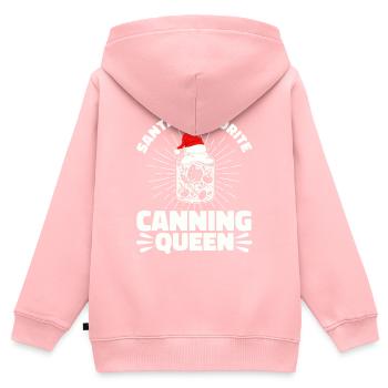 Le favori du Père Noël pour préserver la reine en conserve Geschen - Sweat Premium à capuche zippé enfant bio - rose - Dos - AI Model Kid Female (0cm)