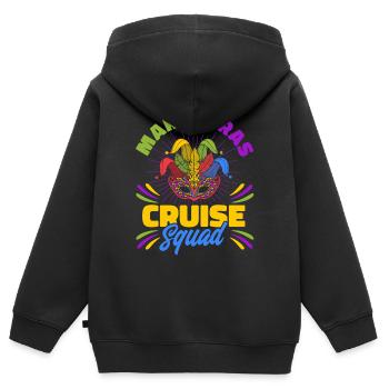 Mardi Gras Cruise Squad Mardi Gras Cadeau - Sweat Premium à capuche zippé enfant bio - noir - Dos - AI Model Kid Male (0cm)