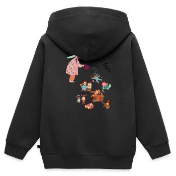 Erzieher mit Herz Wachsen lassen Kinderpfleger - Kinder Premium Organic Zip Hoodie - Schwarz - Hinten - AI Model Kid Male (0cm)