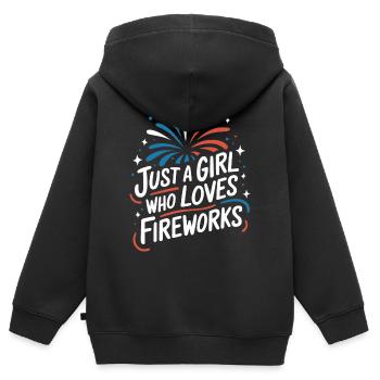 Pyrotechniker Feuerwerk Pyrotechnik - Kinder Premium Organic Zip Hoodie - Schwarz - Hinten - AI Model Kid Male (0cm)