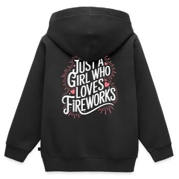 Pyrotechniker Feuerwerk Pyrotechnik - Kinder Premium Organic Zip Hoodie - Schwarz - Hinten - AI Model Kid Male (0cm)