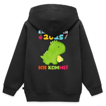 kiKindergarten 2025 Kids Gift Kita 2025 Décoration - Sweat Premium à capuche zippé enfant bio - noir - Dos - AI Model Kid Male (0cm)