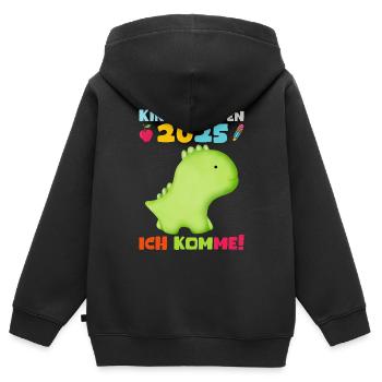 kiKindergarten 2025 Kids Gift Kita 2025 Décoration - Sweat Premium à capuche zippé enfant bio - noir - Dos - AI Model Kid Male (0cm)