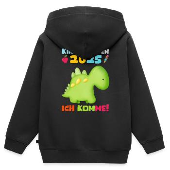 kiKindergarten 2025 Kids Gift Kita 2025 Décoration - Sweat Premium à capuche zippé enfant bio - noir - Dos - AI Model Kid Male (0cm)