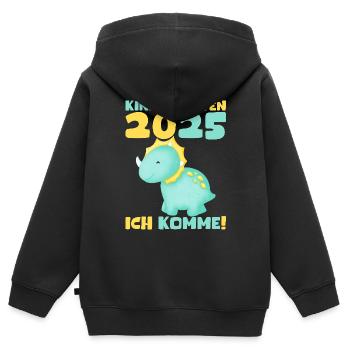 kiKindergarten 2025 Kids Gift Kita 2025 Décoration - Sweat Premium à capuche zippé enfant bio - noir - Dos - AI Model Kid Male (0cm)