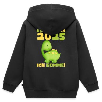 kiKindergarten 2025 Kids Gift Kita 2025 Décoration - Sweat Premium à capuche zippé enfant bio - noir - Dos - AI Model Kid Male (0cm)