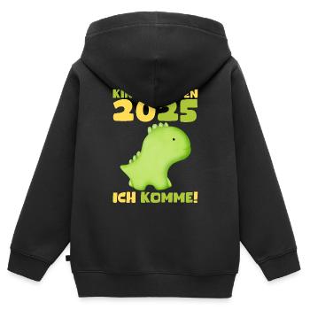 kiKindergarten 2025 Kids Gift Kita 2025 Décoration - Sweat Premium à capuche zippé enfant bio - noir - Dos - AI Model Kid Male (0cm)
