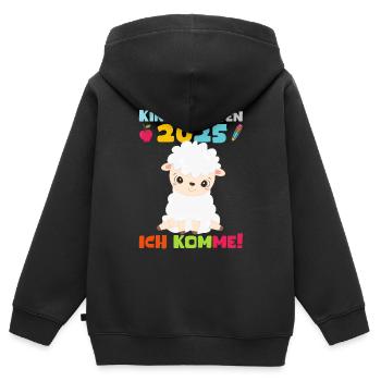 kiKindergarten 2025 Kids Gift Kita 2025 Décoration - Sweat Premium à capuche zippé enfant bio - noir - Dos - AI Model Kid Male (0cm)