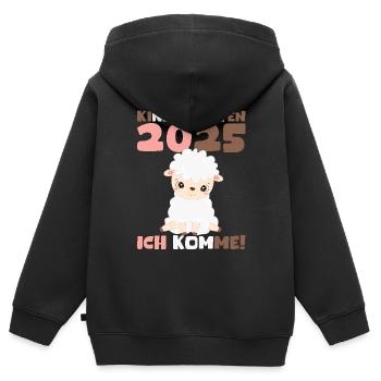 kiKindergarten 2025 Kids Gift Kita 2025 Decoration - Kids Premium Organic Zip-up Hoodie - black - Back - AI Model Kid Male (0cm)