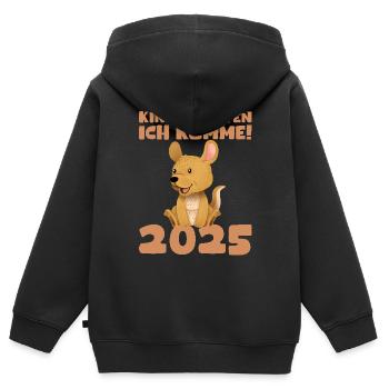kiKindergarten 2025 Kids Gift Kita 2025 Décoration - Sweat Premium à capuche zippé enfant bio - noir - Dos - AI Model Kid Male (0cm)