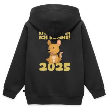 kiKindergarten 2025 Kids Gift Kita 2025 Décoration - Sweat Premium à capuche zippé enfant bio - noir - Dos - AI Model Kid Male (0cm)