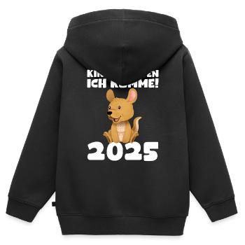 kiKindergarten 2025 Kids Gift Kita 2025 Décoration - Sweat Premium à capuche zippé enfant bio - noir - Dos - AI Model Kid Male (0cm)