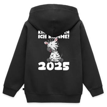 kiKindergarten 2025 Kids Gift Kita 2025 Décoration - Sweat Premium à capuche zippé enfant bio - noir - Dos - AI Model Kid Male (0cm)