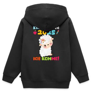 kiKindergarten 2025 Kids Gift Kita 2025 Decoration - Kids Premium Organic Zip-up Hoodie - black - Back - AI Model Kid Male (0cm)