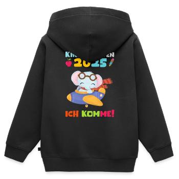 kiKindergarten 2025 Kids Gift Kita 2025 Décoration - Sweat Premium à capuche zippé enfant bio - noir - Dos - AI Model Kid Male (0cm)