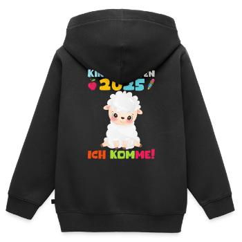 kiKindergarten 2025 Kids Gift Kita 2025 Décoration - Sweat Premium à capuche zippé enfant bio - noir - Dos - AI Model Kid Male (0cm)