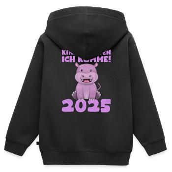 kiKindergarten 2025 Kids Gift Kita 2025 Décoration - Sweat Premium à capuche zippé enfant bio - noir - Dos - AI Model Kid Male (0cm)