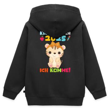 kiKindergarten 2025 Kids Gift Kita 2025 Décoration - Sweat Premium à capuche zippé enfant bio - noir - Dos - AI Model Kid Male (0cm)