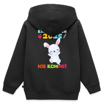 kiKindergarten 2025 Kids Gift Kita 2025 Décoration - Sweat Premium à capuche zippé enfant bio - noir - Dos - AI Model Kid Male (0cm)