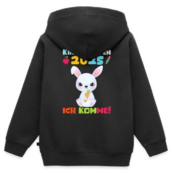 kiKindergarten 2025 Kids Gift Kita 2025 Décoration - Sweat Premium à capuche zippé enfant bio - noir - Dos - AI Model Kid Male (0cm)