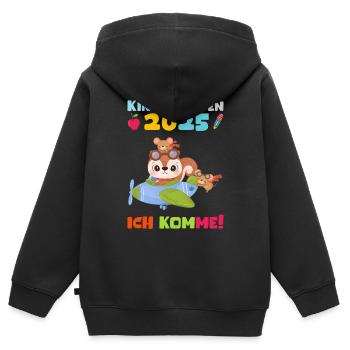 geKindergarten 2025 Kids Gift Kita 2025 Décoration - Sweat Premium à capuche zippé enfant bio - noir - Dos - AI Model Kid Male (0cm)