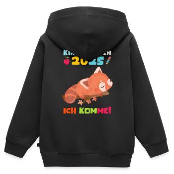 kKindergarten 2025 Kids Gift Kita 2025 Décoration - Sweat Premium à capuche zippé enfant bio - noir - Dos - AI Model Kid Male (0cm)