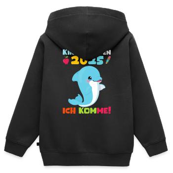 Kindergarten 2025 Kids Gift Kita 2025 Decoration - Kids Premium Organic Zip-up Hoodie - black - Back - AI Model Kid Male (0cm)