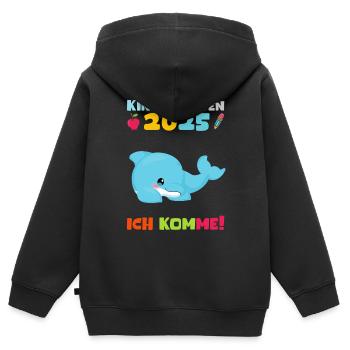 Kindergarten 2025 Kids Gift Kita 2025 Decoration - Kids Premium Organic Zip-up Hoodie - black - Back - AI Model Kid Male (0cm)