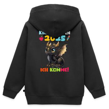 Kindergarten 2025 Kids Gift Kita 2025 Decoration - Kids Premium Organic Zip-up Hoodie - black - Back - AI Model Kid Male (0cm)