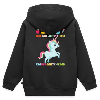 Kindergarten 2025 Girl Gift Kita 2025 Decoration - Kids Premium Organic Zip-up Hoodie - black - Back - AI Model Kid Male (0cm)