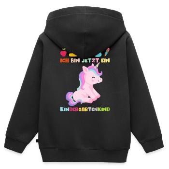 Kindergarten 2025 Girl Gift Kita 2025 Decoration - Kids Premium Organic Zip-up Hoodie - black - Back - AI Model Kid Male (0cm)